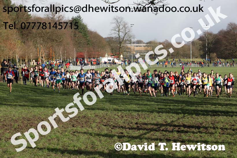 Boys under-13 Northern Cross Country Champs., Witton Park, Blackburn. Photo: David T. Hewitson/Sports for All Pics